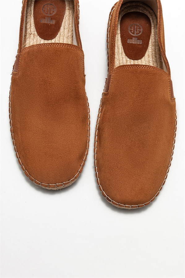 Taba deri erkek espadril - Elle Shoes