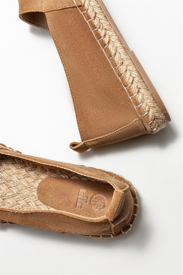 Taba deri erkek espadril - Elle Shoes