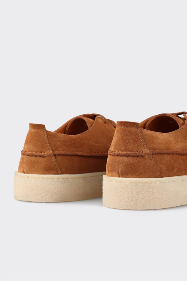Taba deri ve süet erkek günlük ayakkabı, rahat kullanım için - Elle Shoes