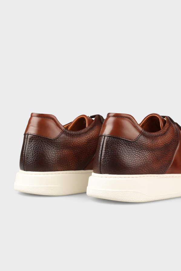 Taba naturel deri erkek günlük ayakkabı, günlük kullanım için - Elle Shoes