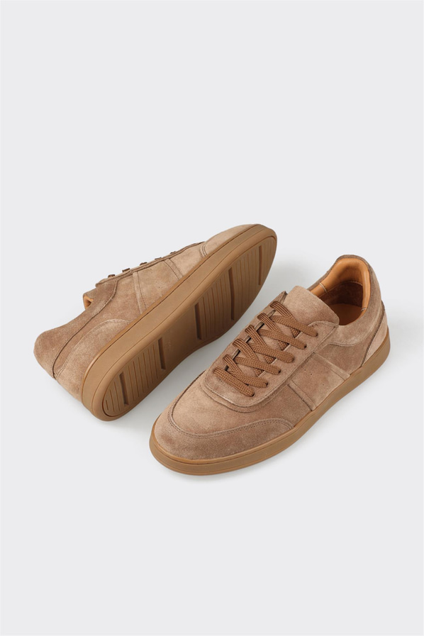 Taba deri erkek günlük ayakkabı, günlük kullanım için - Elle Shoes
