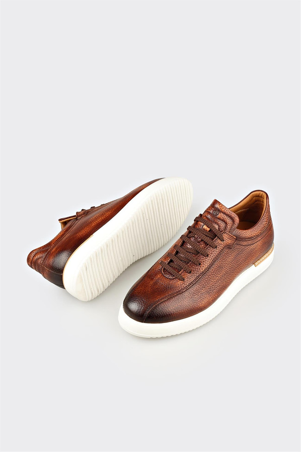 Taba Deri Erkek Günlük Ayakkabı