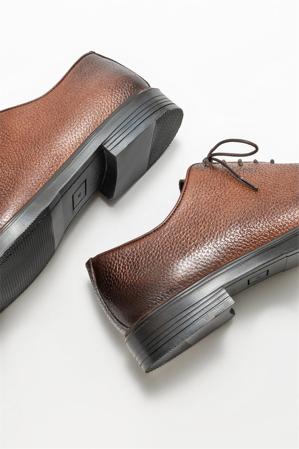 Taba deri erkek günlük ayakkabı, günlük kullanım için - Elle Shoes