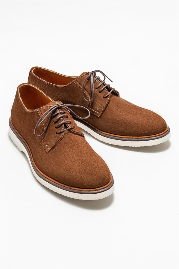 Taba deri erkek günlük ayakkabı, günlük kullanım için - Elle Shoes