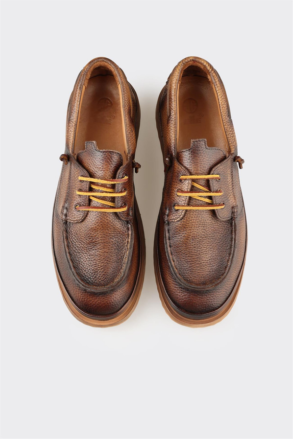 Taba Deri Erkek Günlük Ayakkabı