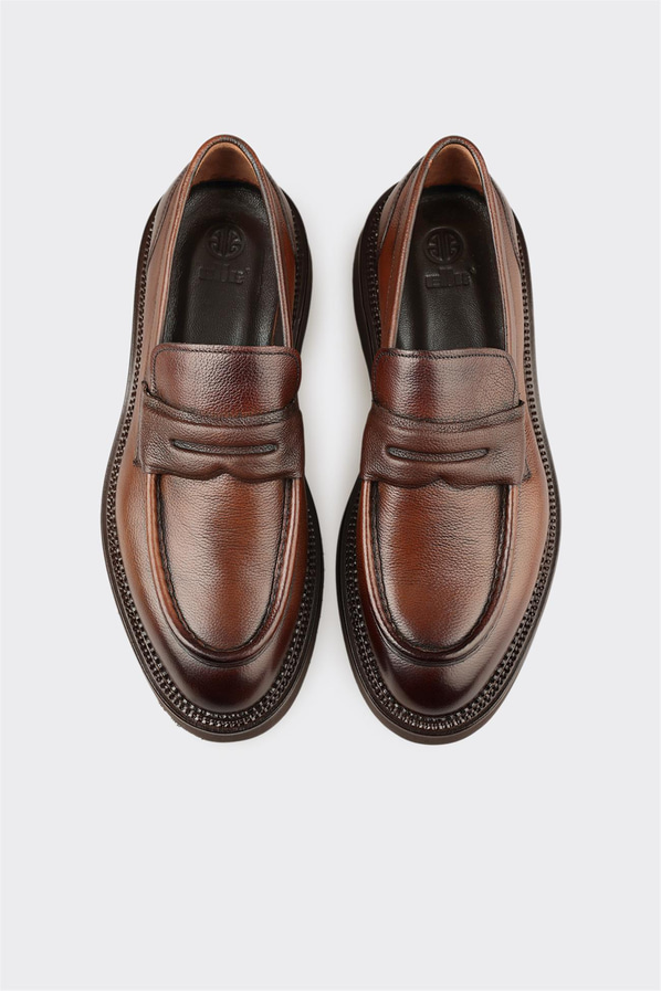 Taba Deri Erkek Günlük Ayakkabı