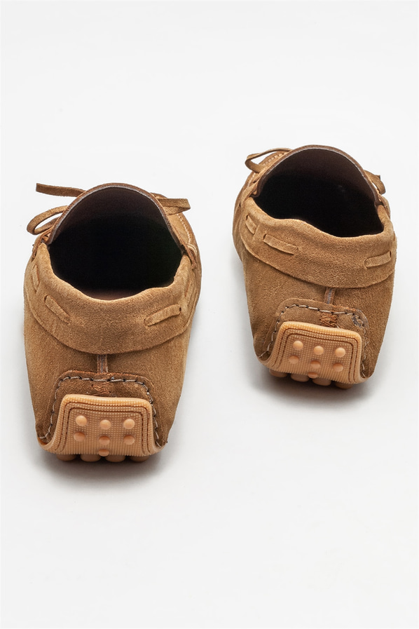Taba deri erkek günlük ayakkabı, günlük kullanım için - Elle Shoes