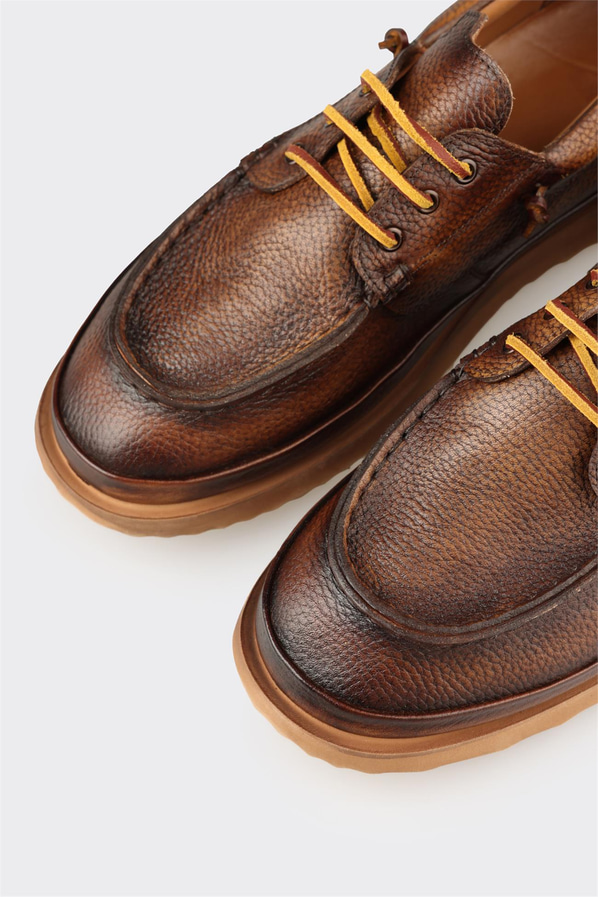 Taba Deri Erkek Günlük Ayakkabı