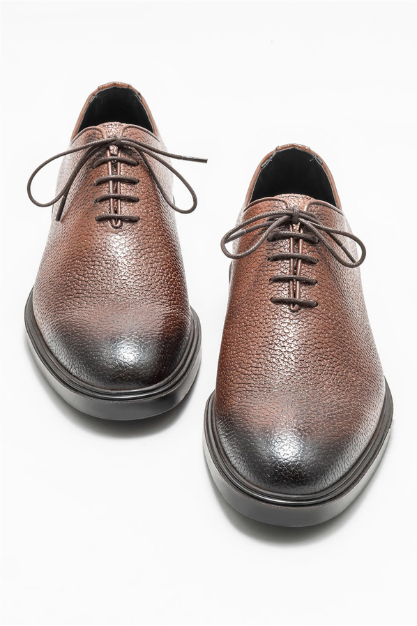 Taba deri erkek günlük ayakkabı, günlük kullanım için - Elle Shoes