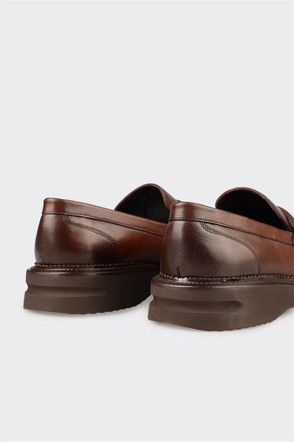 Taba Deri Erkek Günlük Ayakkabı