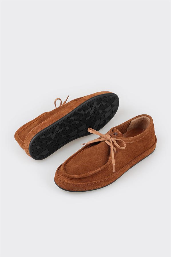 Taba deri erkek günlük ayakkabı, günlük kullanım için - Elle Shoes