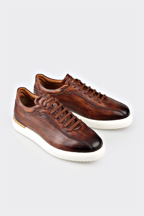 Taba Deri Erkek Günlük Ayakkabı