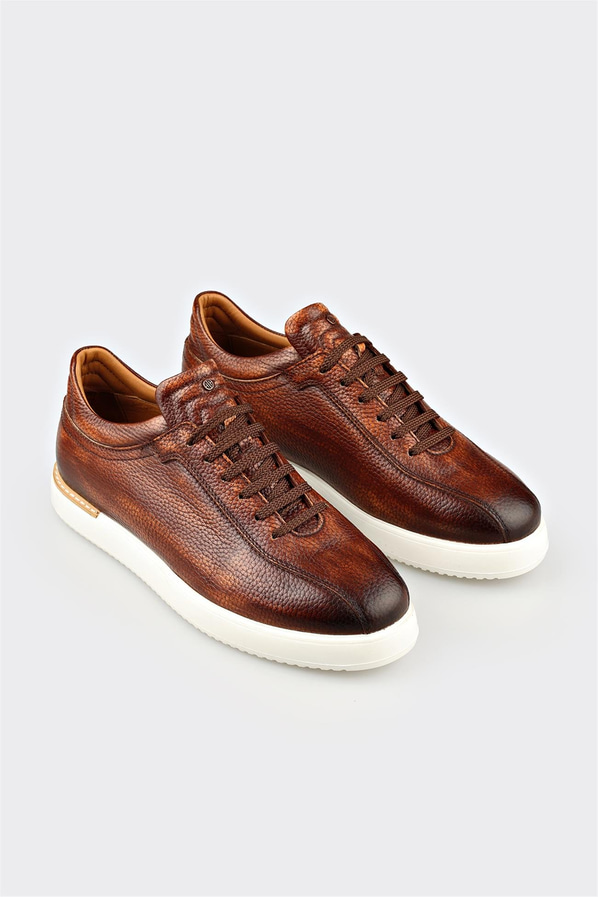 Taba Deri Erkek Günlük Ayakkabı