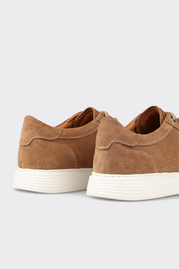 Taba deri erkek günlük ayakkabı, günlük kullanım için - Elle Shoes