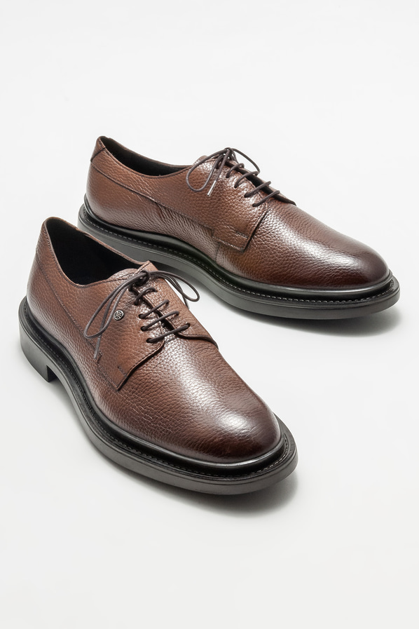 Taba deri erkek günlük ayakkabı, günlük kullanım için - Elle Shoes