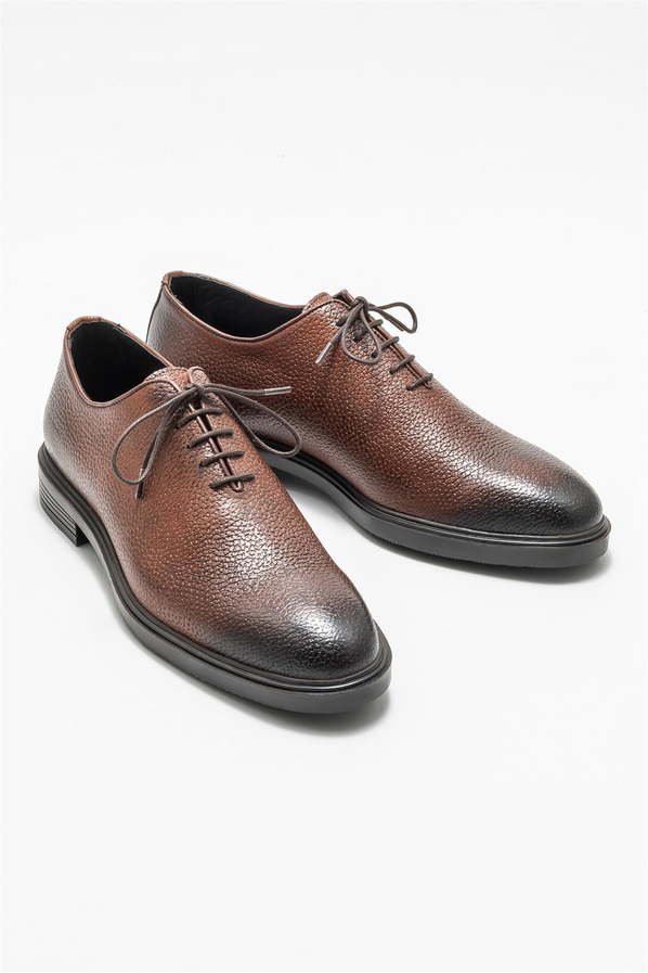 Taba deri erkek günlük ayakkabı, günlük kullanım için - Elle Shoes