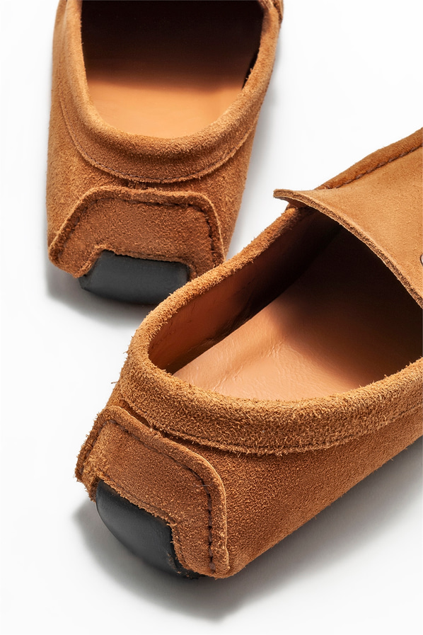 Taba deri erkek günlük ayakkabı, günlük kullanım için - Elle Shoes
