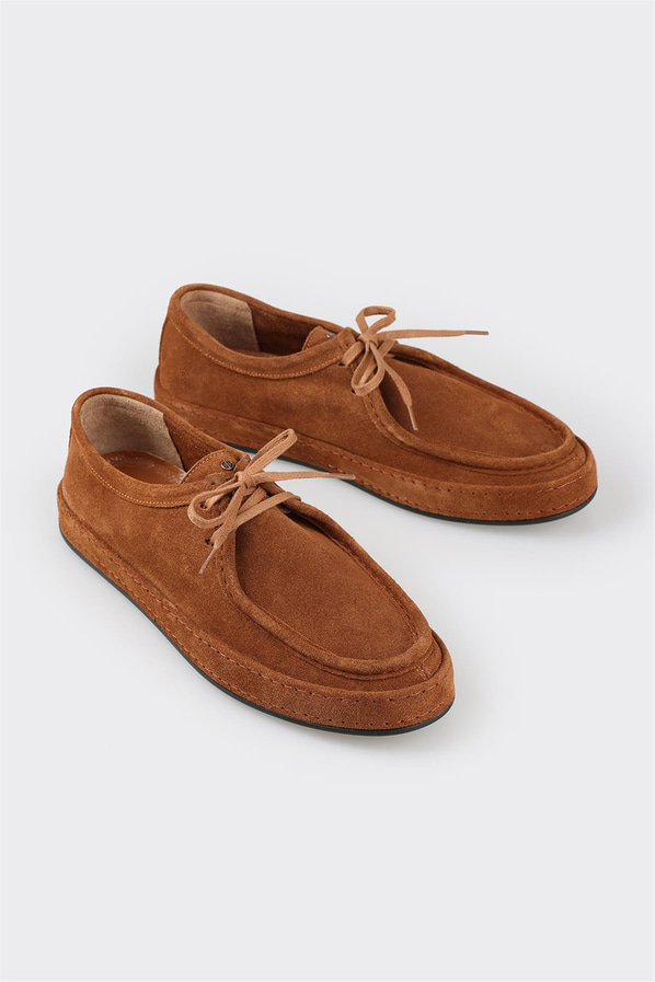 Taba deri erkek günlük ayakkabı, günlük kullanım için - Elle Shoes