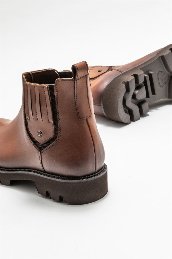 Taba deri erkek günlük bot, günlük kullanım için - Elle Shoes