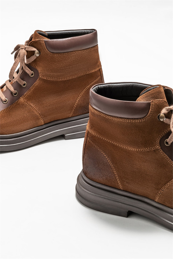 Taba deri erkek günlük bot, günlük kullanım için - Elle Shoes