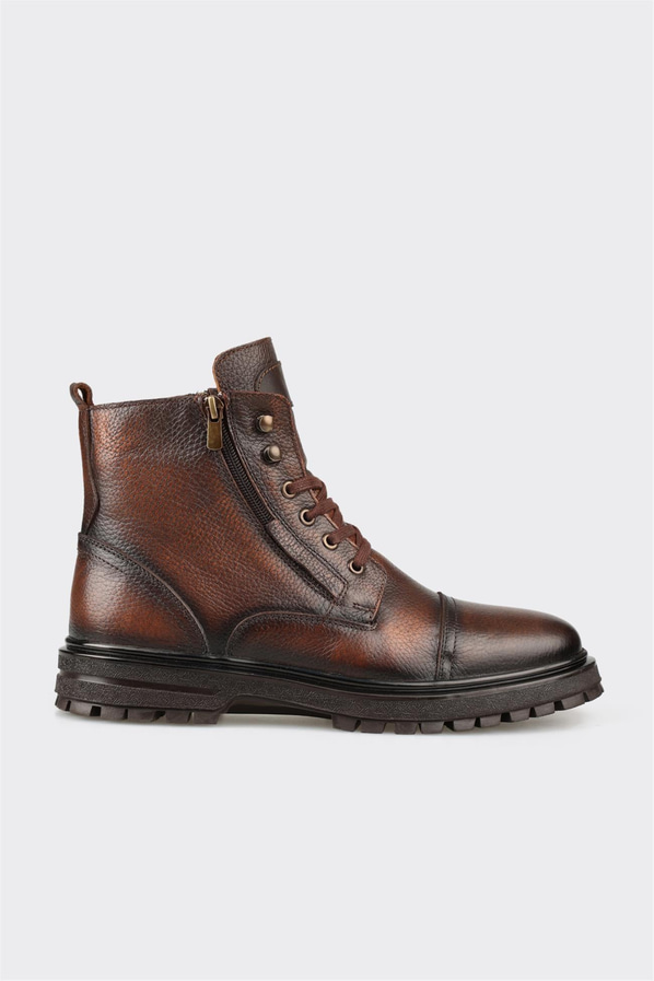 Taba deri erkek günlük bot, günlük kullanım için - Elle Shoes
