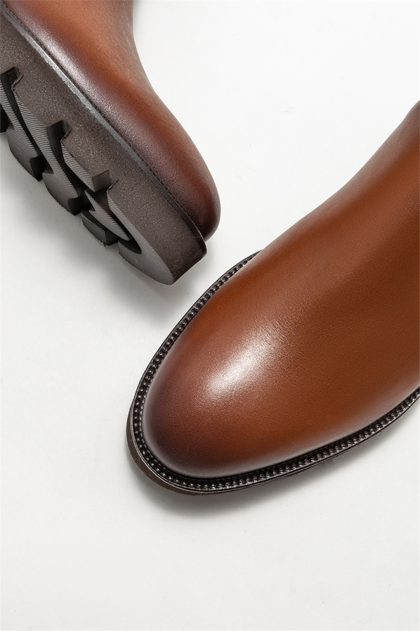 Taba deri erkek günlük bot, günlük kullanım için - Elle Shoes