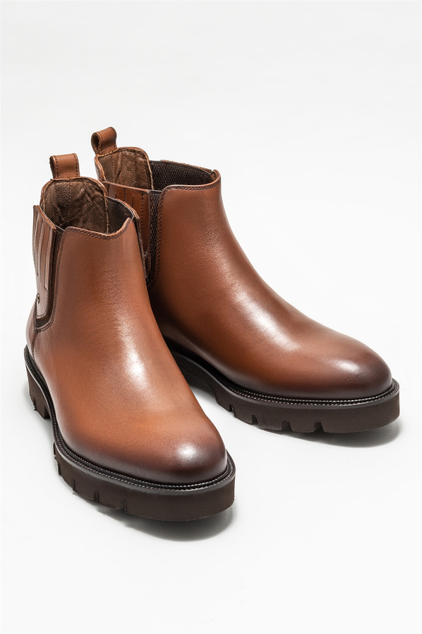 Taba deri erkek günlük bot, günlük kullanım için - Elle Shoes