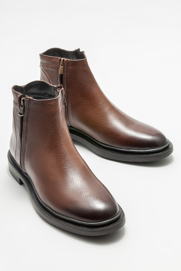 Taba deri erkek günlük bot, günlük kullanım için - Elle Shoes