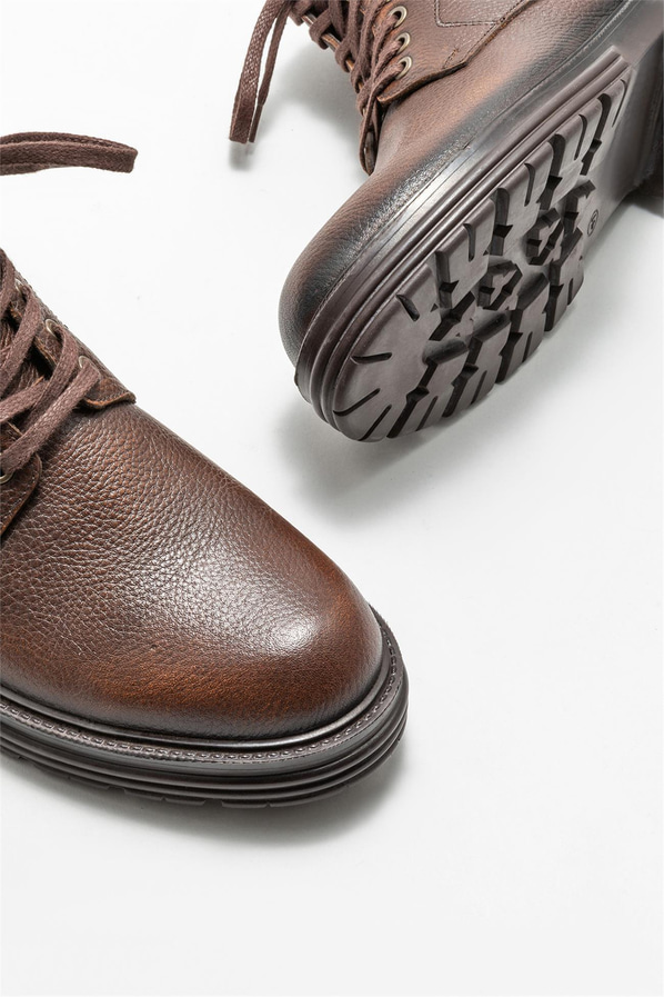 Taba deri erkek günlük bot, günlük kullanım için - Elle Shoes