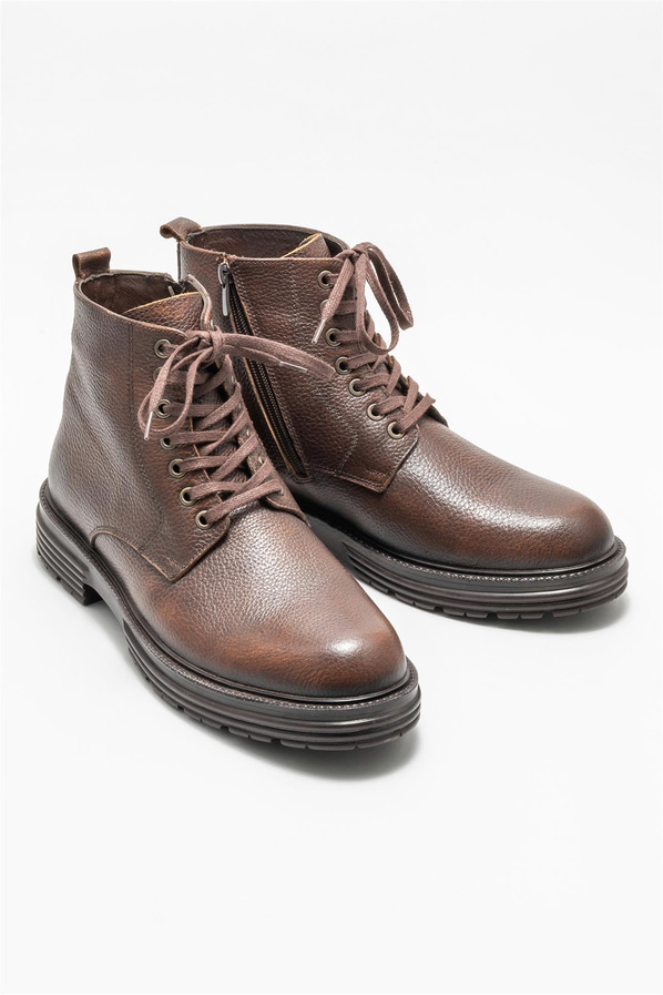 Taba deri erkek günlük bot, günlük kullanım için - Elle Shoes