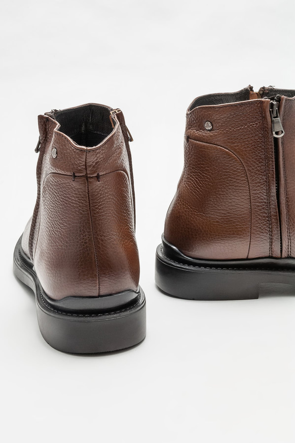 Taba deri erkek günlük bot, günlük kullanım için - Elle Shoes