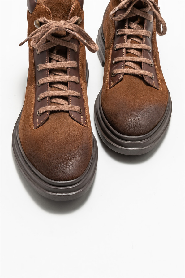 Taba deri erkek günlük bot, günlük kullanım için - Elle Shoes