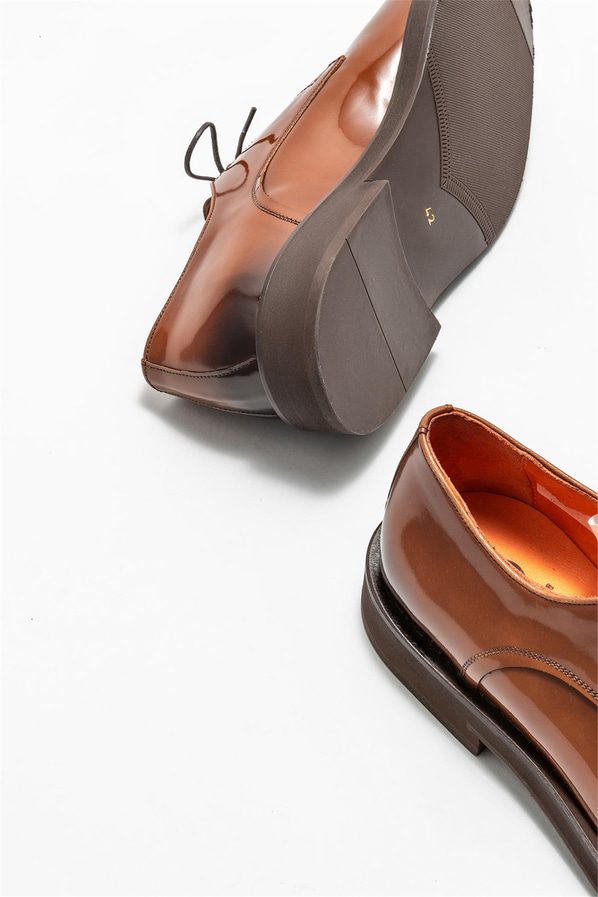 Taba deri erkek klasik ayakkabı - Elle Shoes