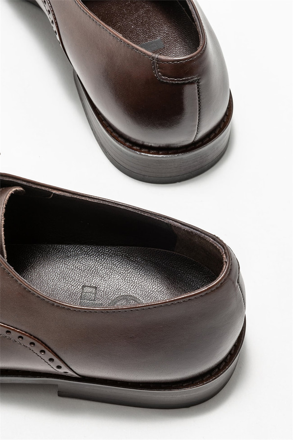 Taba deri erkek klasik ayakkabı - Elle Shoes