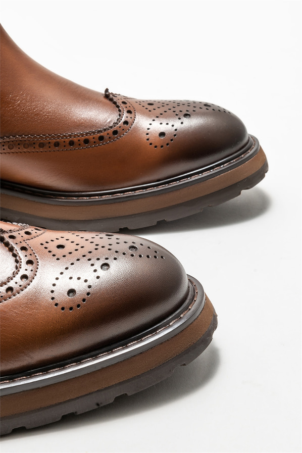 Taba deri erkek klasik bot - Elle Shoes