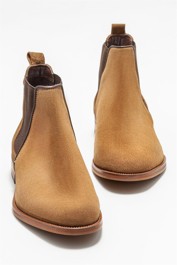 Taba deri erkek klasik bot - Elle Shoes