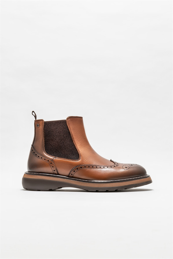 Taba deri erkek klasik bot - Elle Shoes
