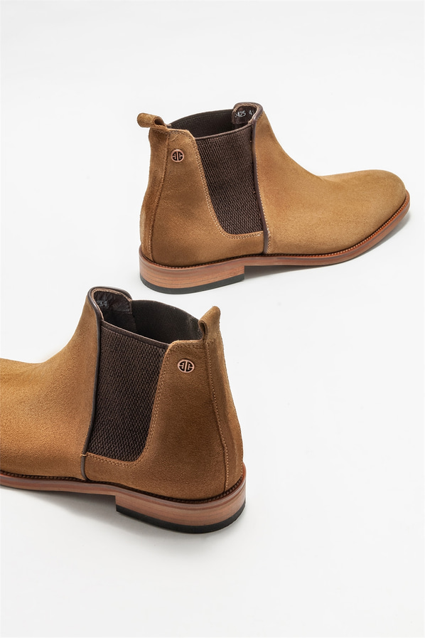 Taba deri erkek klasik bot - Elle Shoes