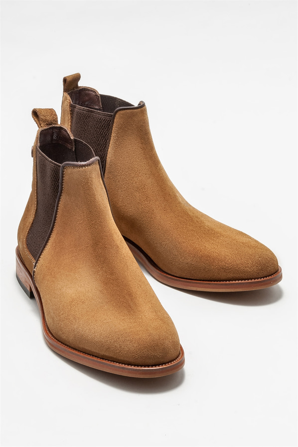 Taba deri erkek klasik bot - Elle Shoes