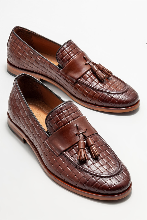 Taba Deri Erkek Klasik Loafer