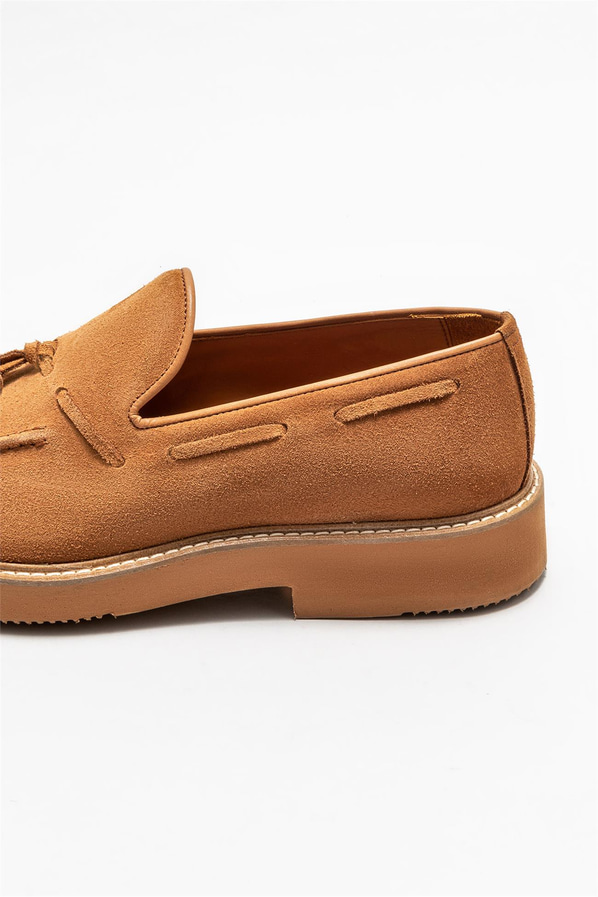 Taba deri erkek loafer - Elle Shoes