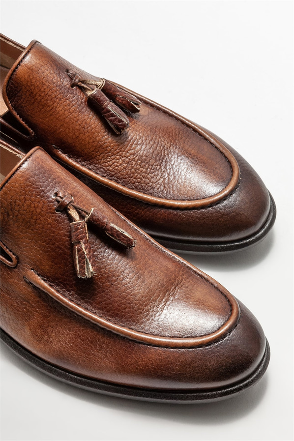 Taba Deri Erkek Loafer