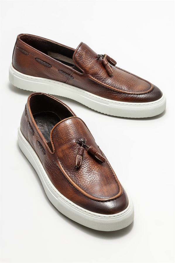 Taba Deri Erkek Loafer