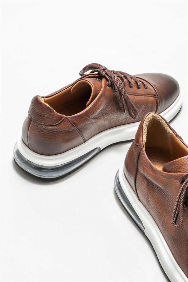Taba deri erkek spor ayakkabı - Elle Shoes