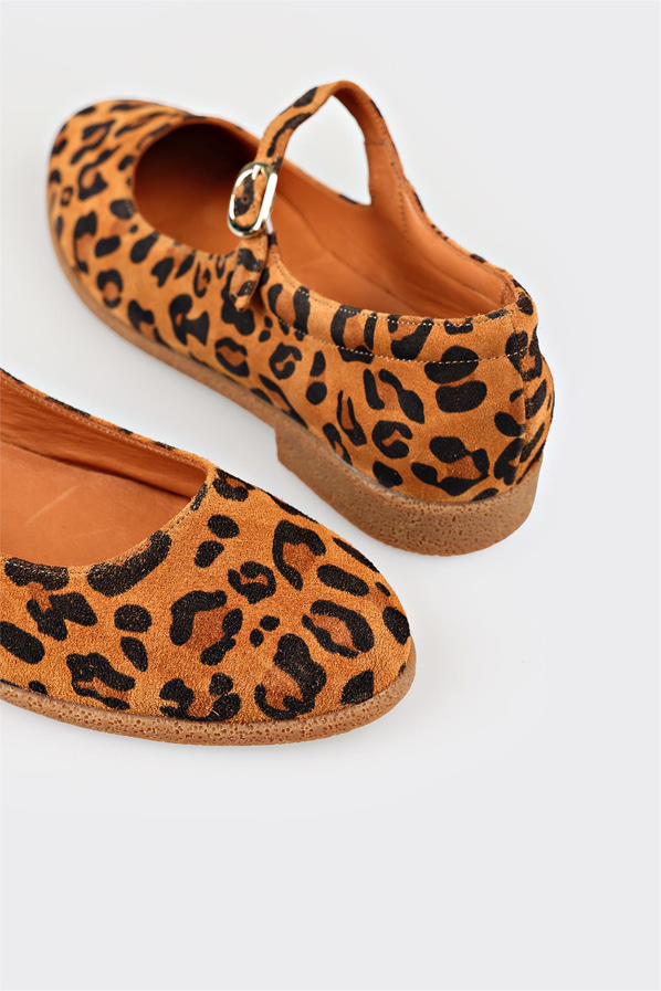 Taba deri kadın babet - Elle Shoes