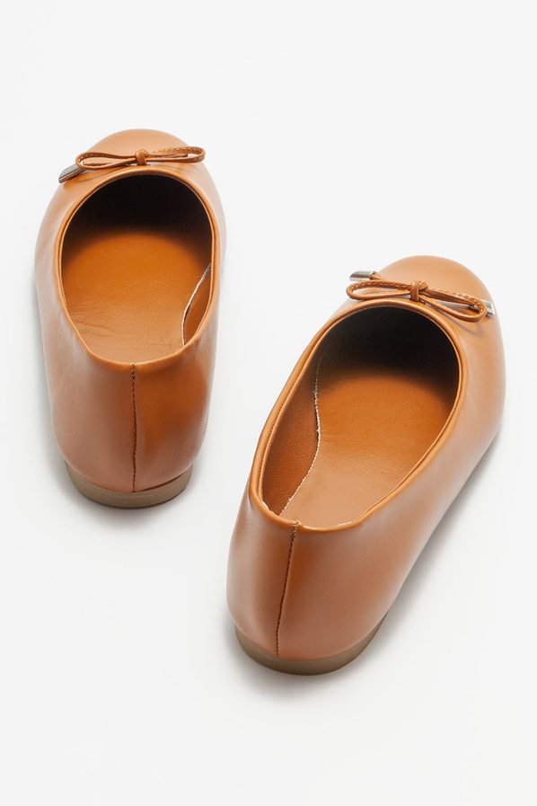 Taba deri kadın babet - Elle Shoes