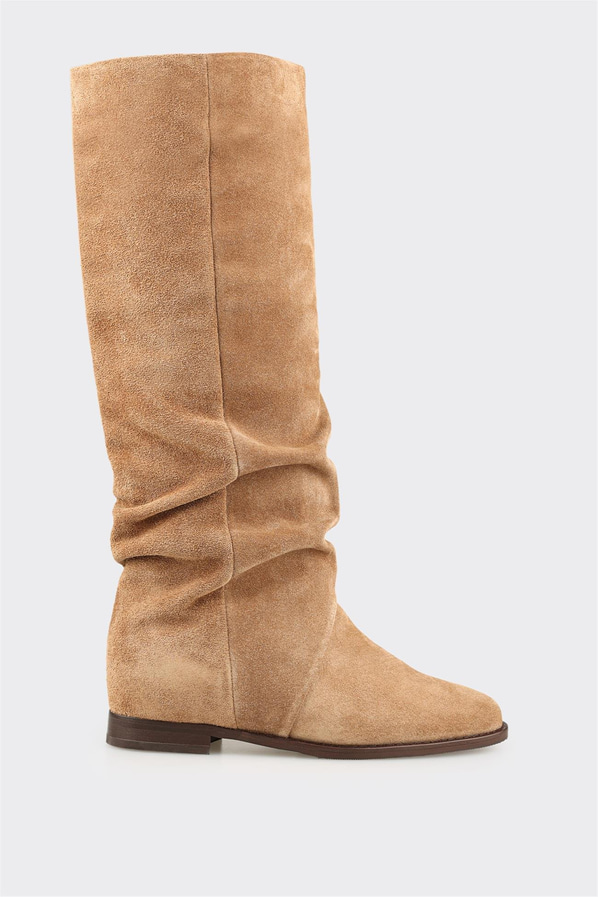 Taba Deri Kadın Çizme