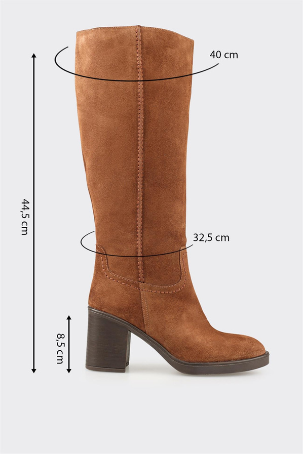 Taba Deri Kadın Çizme