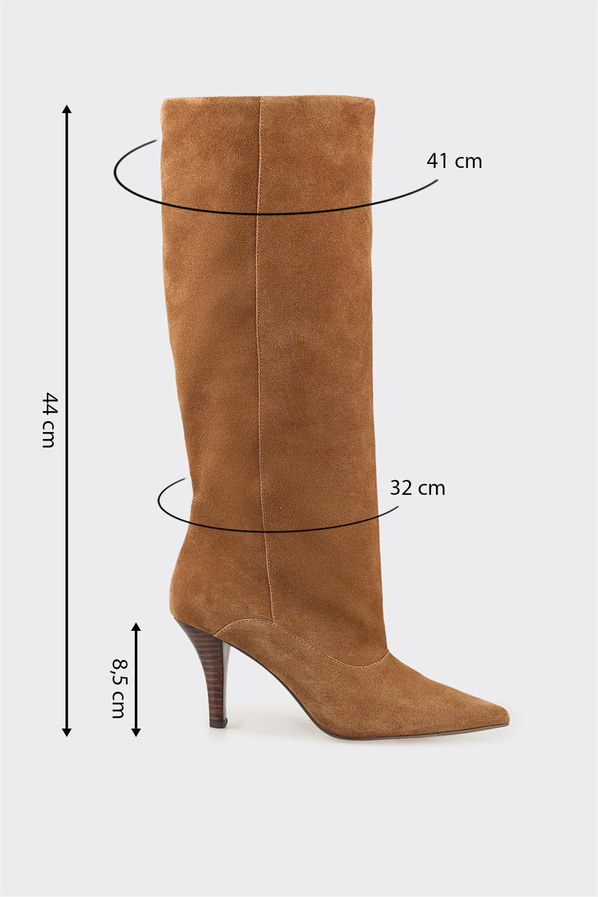 Taba Deri Kadın Çizme