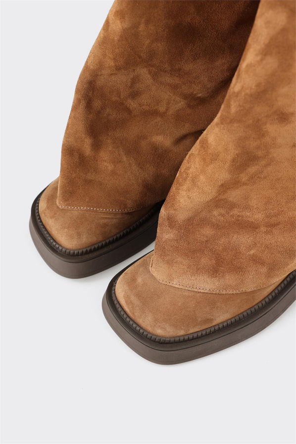 Taba deri kadın çizme - Elle Shoes
